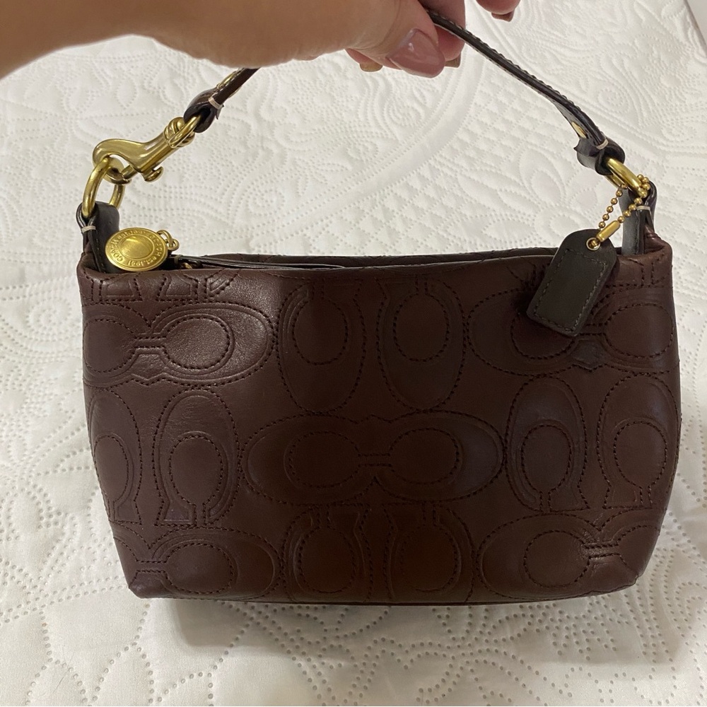 Coach Embroidered Leather Handbag - Picture 3 of 13